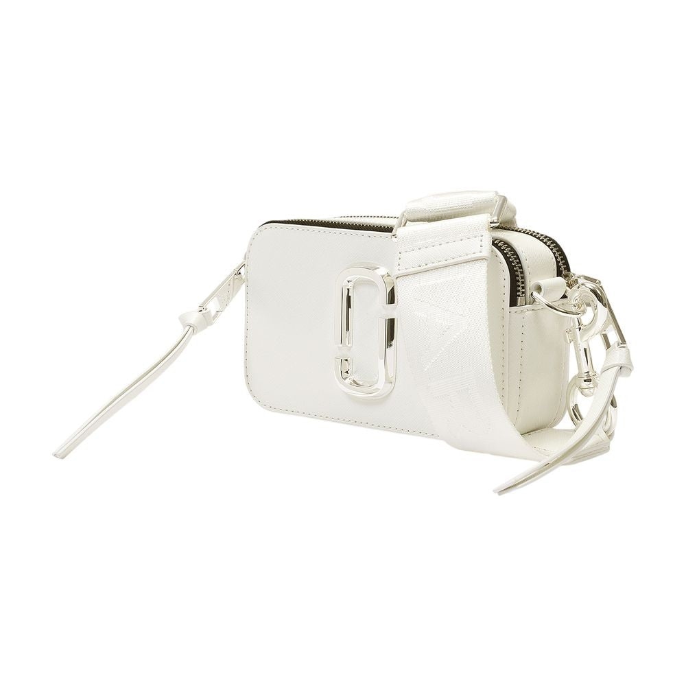 The Snapshot Crossbody - White - Leather
