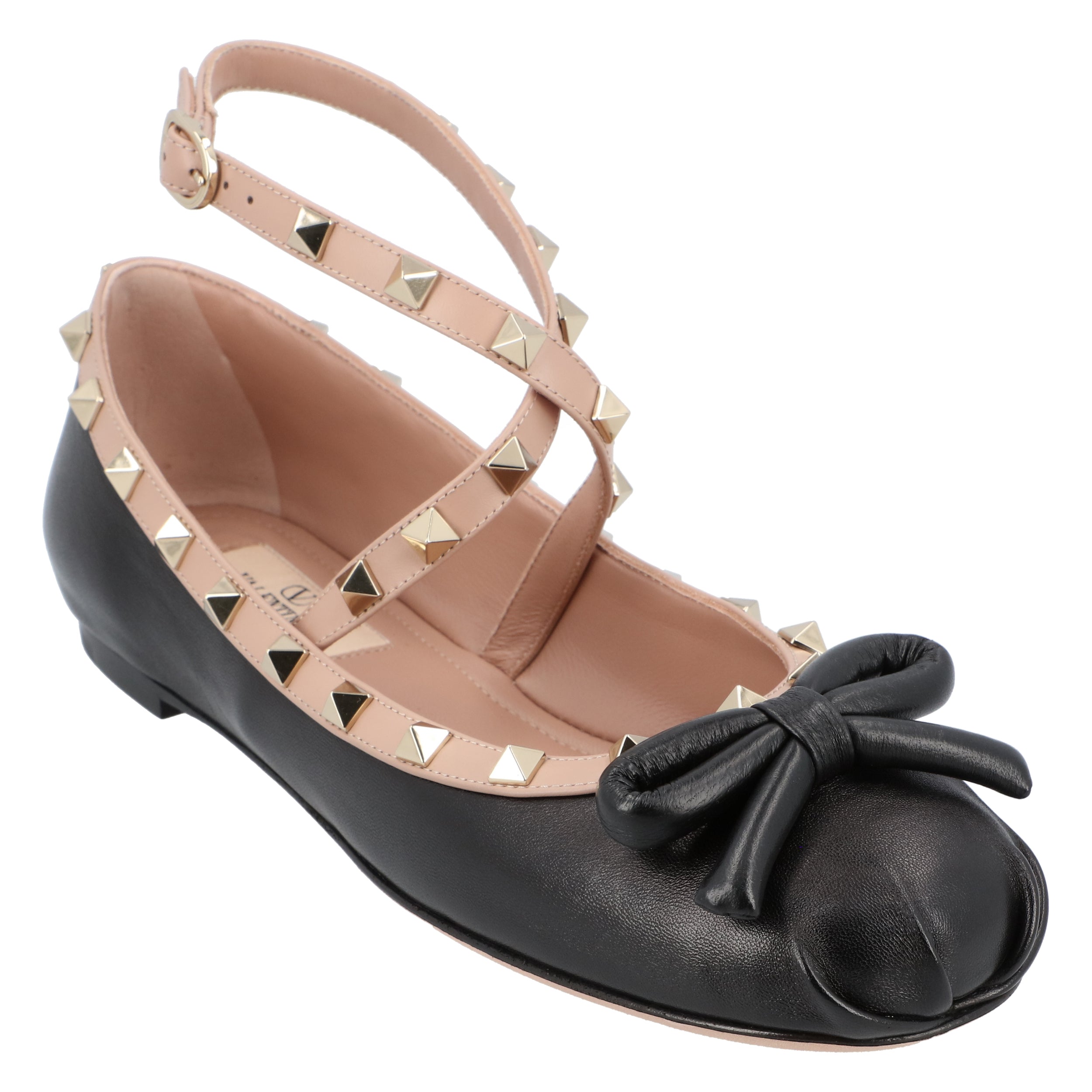 Rockstud Ballet Flats Black