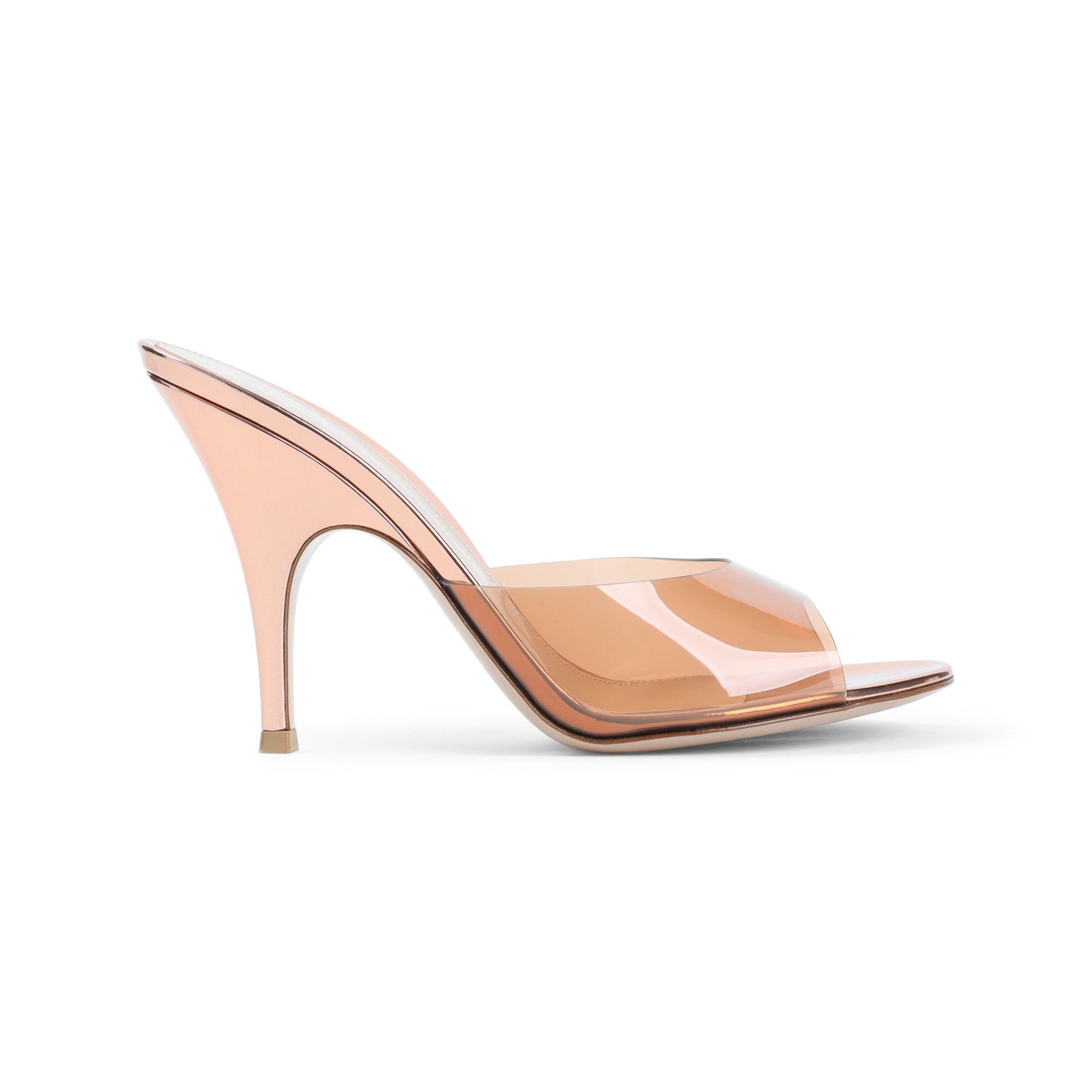 High-Heeled Sandals With Transparent Strap