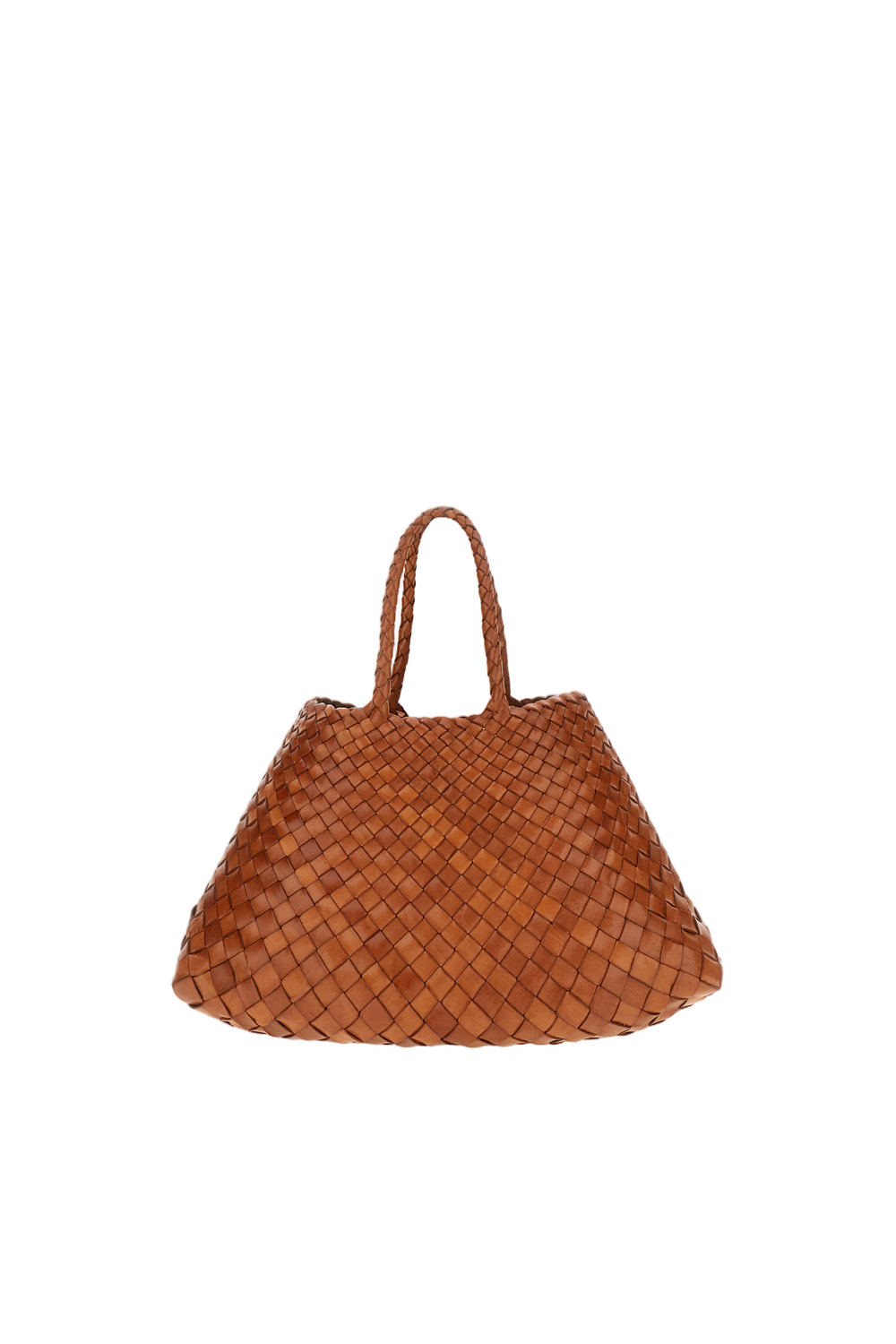 Handwoven Buffalo Calf Leather Tote with Textured Design