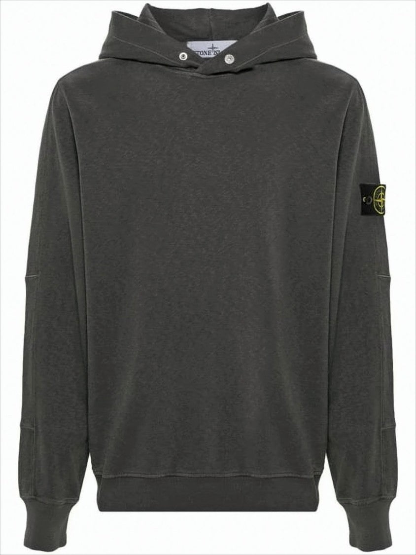 Relaxed Fit Hooded Sweatshirt with Snap Button Details