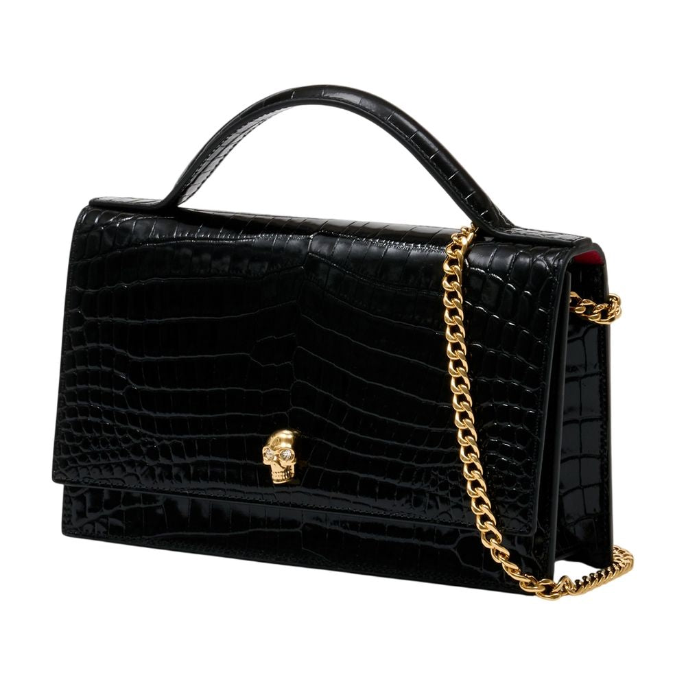 T.h.medium Skull Purse - Leather - Black