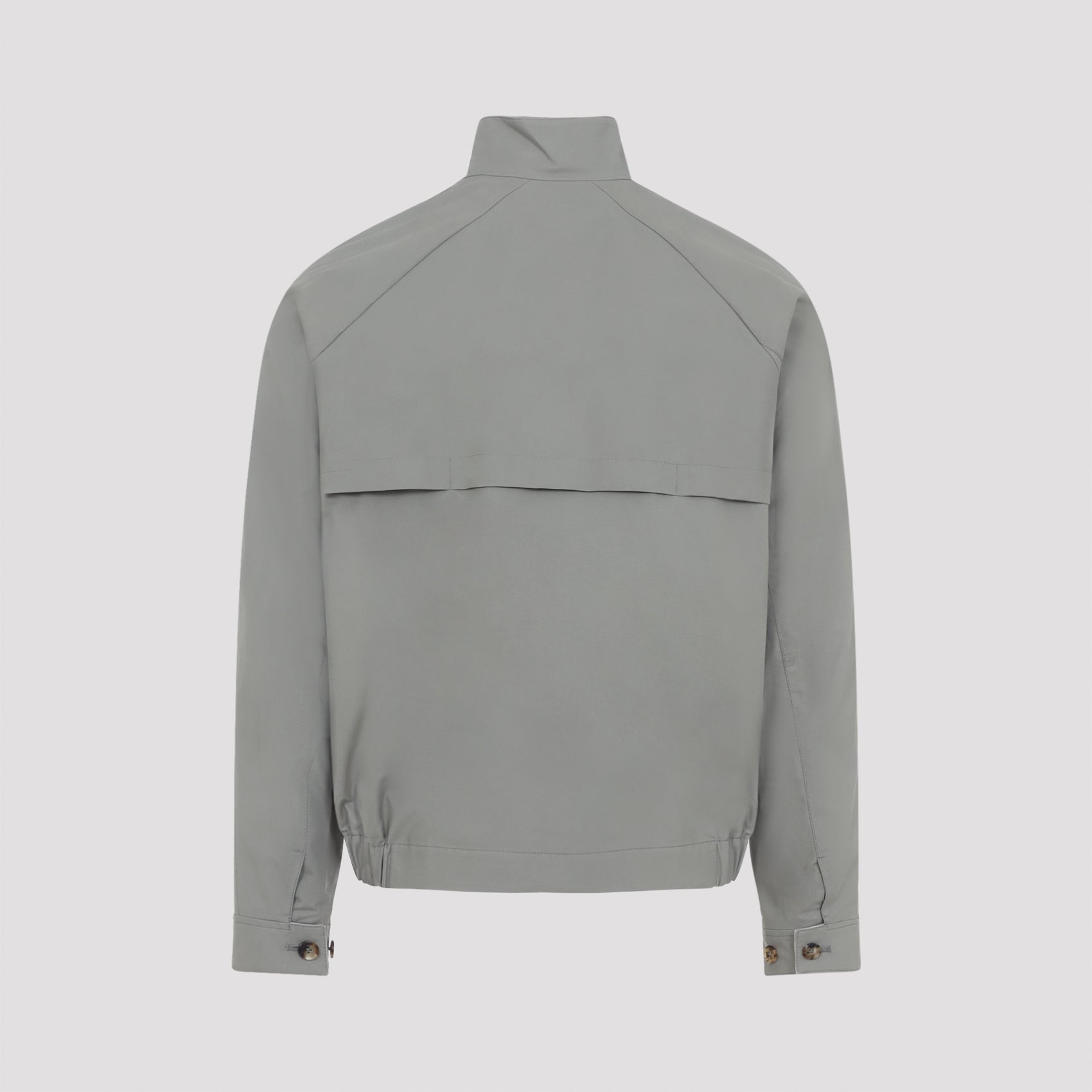 Grey Casual Jacket With Full Zipper