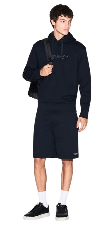 Hooded Sweatshirt with Adjustable Drawstring and Sophisticated Lettering