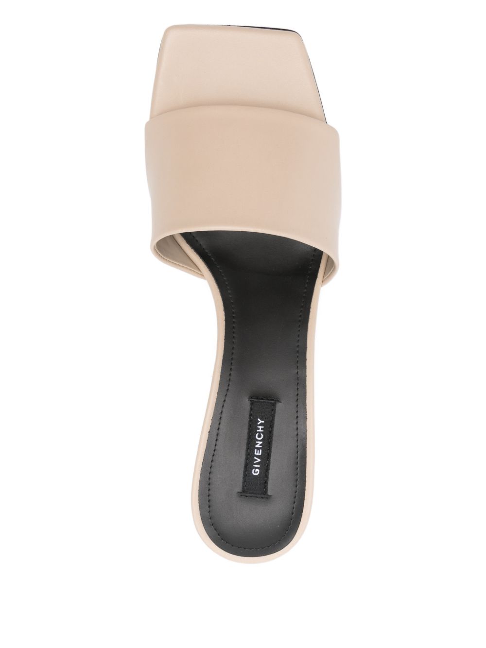 Beige Sandals with Metallic Block Heel