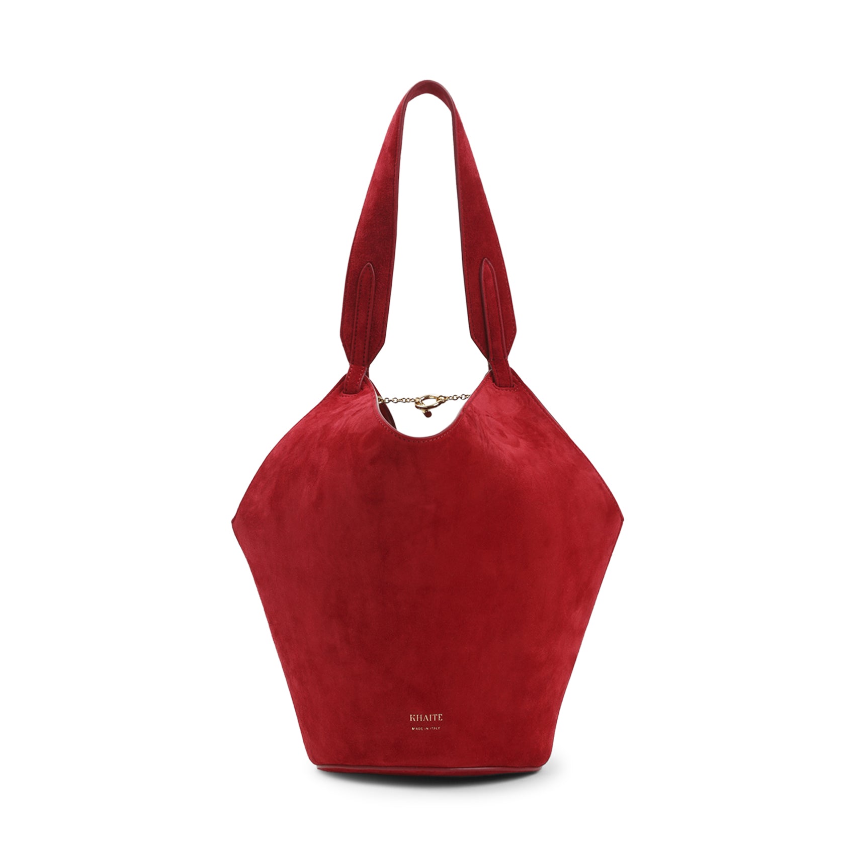Geometric Silhouette Shoulder Bag in Baby Calfskin Leather