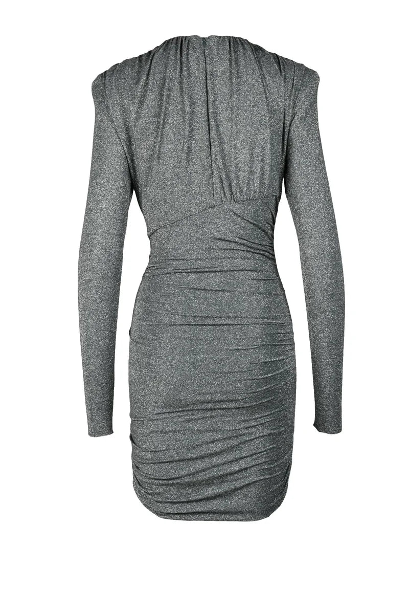 Short Fitted Dress - Grey