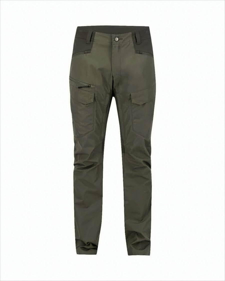 Two-Tone Utility Straight Pants with Reinforced Panels