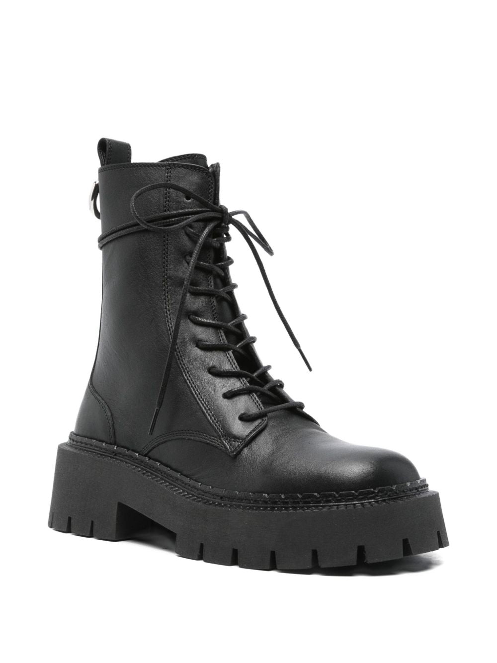 Rugged Black Lace-Up Boots