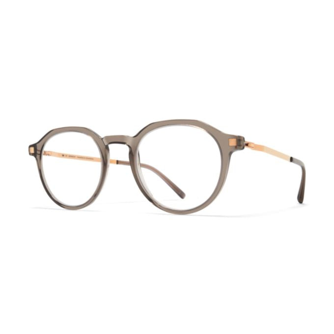 Saga Translucent Taupe Rounded Glasses