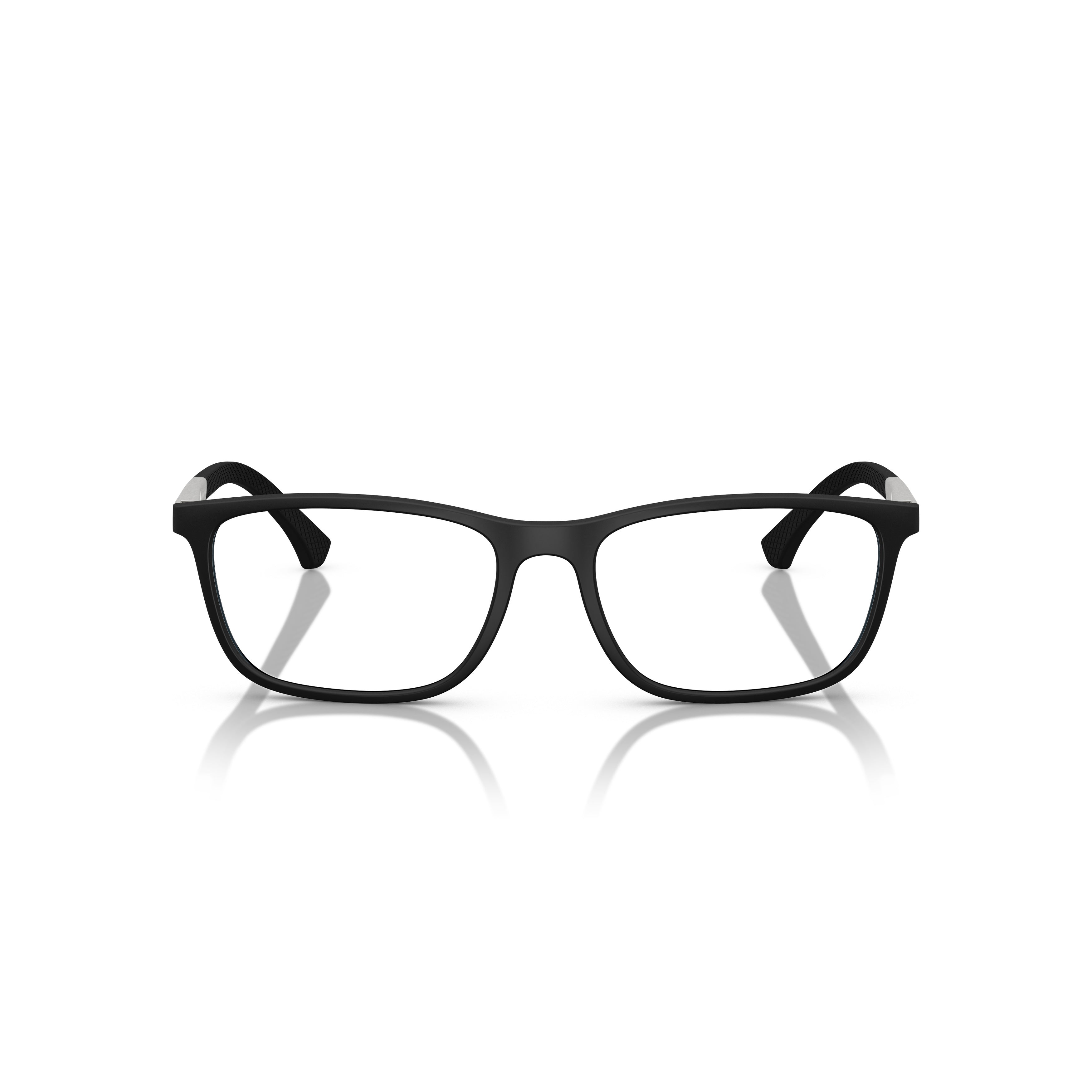 0ea3069 Rectangular Matte Black Eyeglasses with Textured Temple Tips