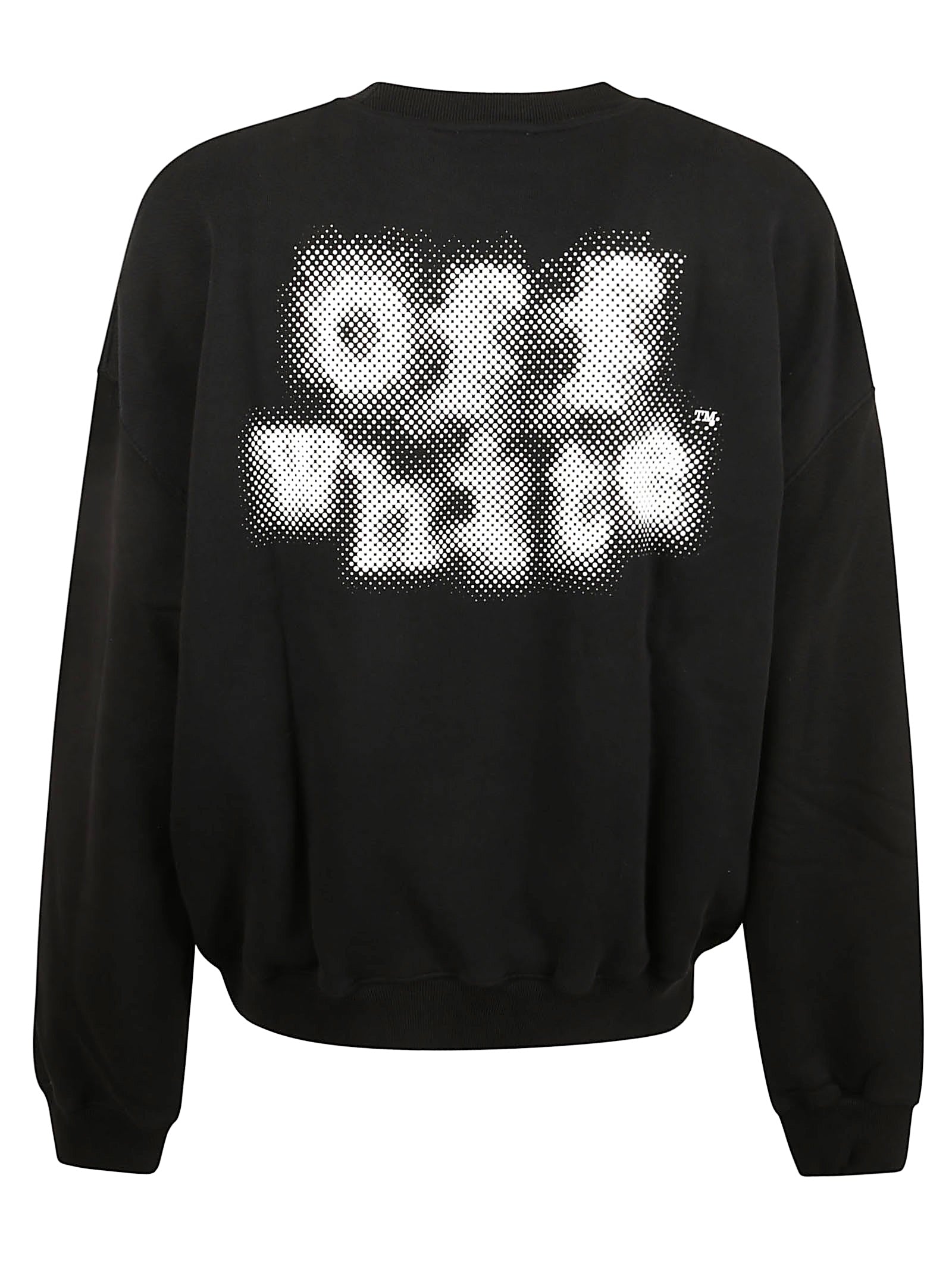 Crewneck Sweater with Ribbed Cuffs and Signature Branding