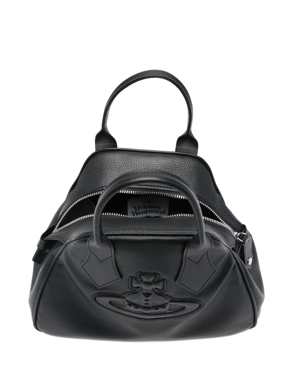 Textured Black Handbag