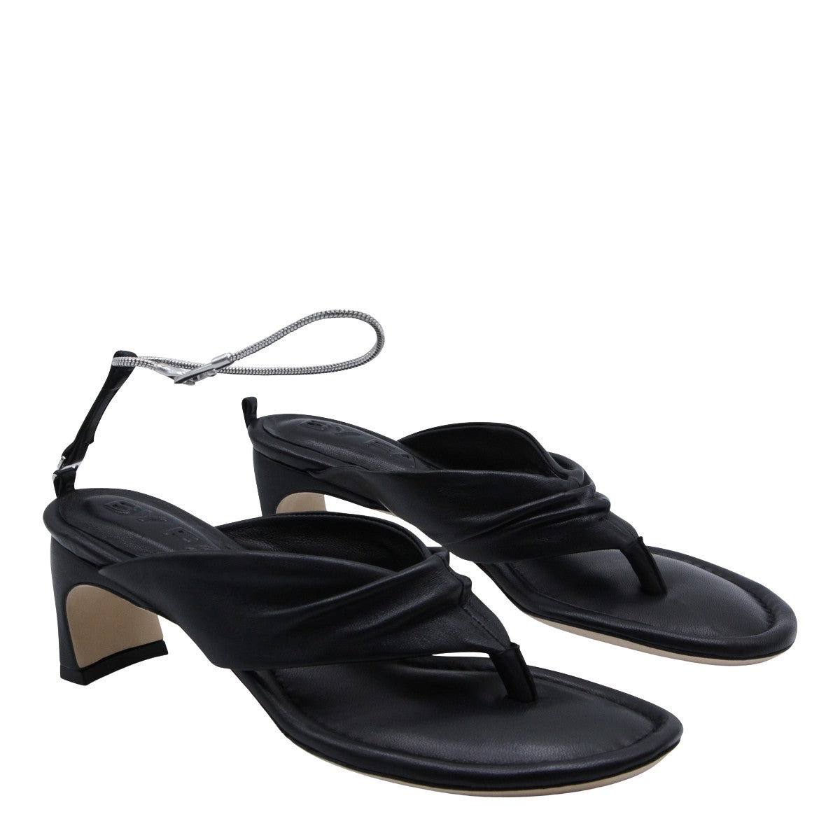 Padded Black Sandals