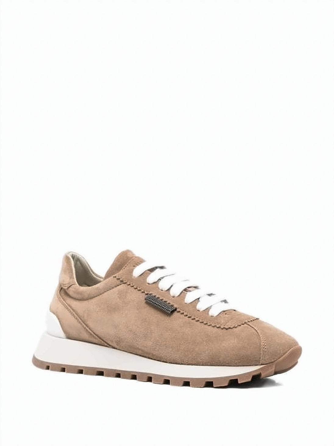 Suede Sneakers with Lace-Up Front