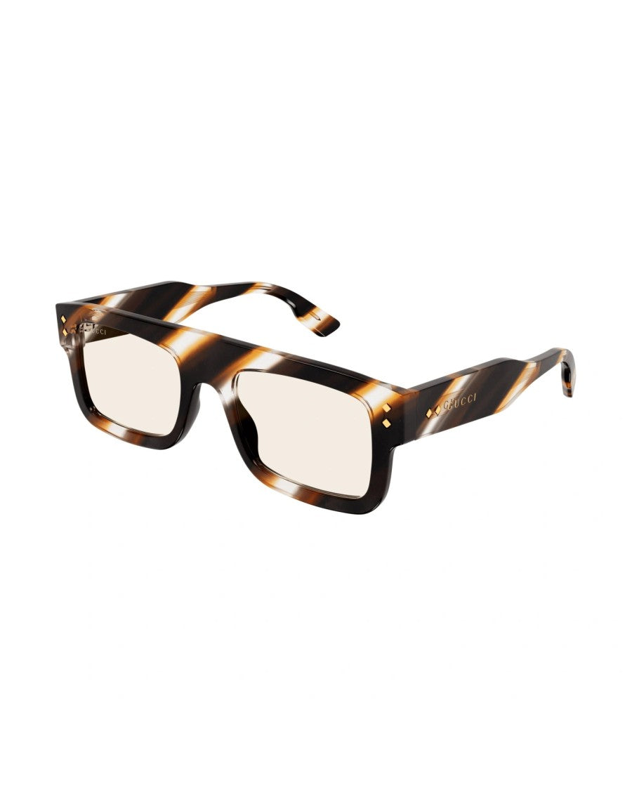 Bold Havana Sunglasses With Yellow-Brown Lenses