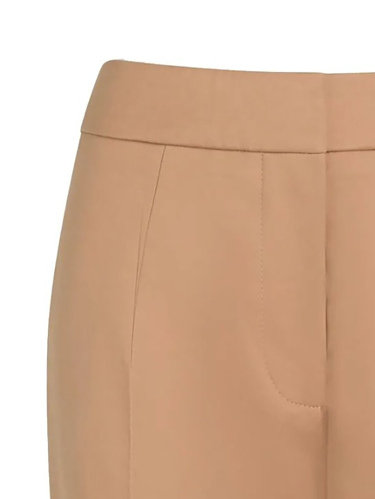 Cropped Tailored Capri Trousers With Subtle Seam Detailing