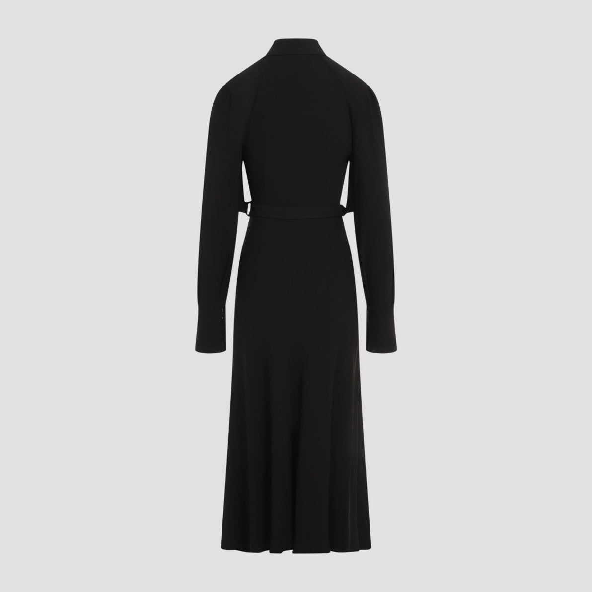 Wrap Dress With Belt And Flowing Skirt