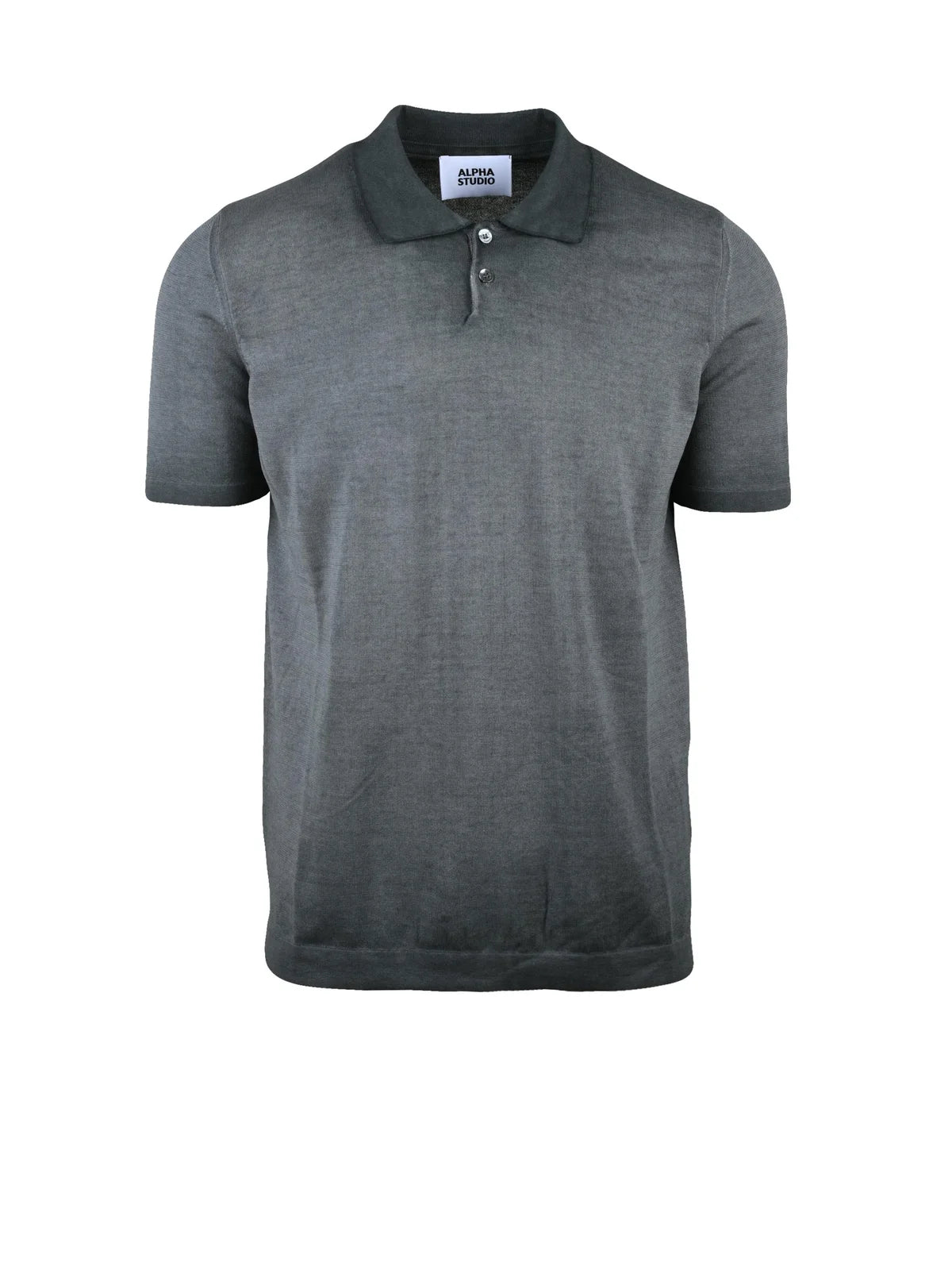 Dark Grey Cotton Knit Polo