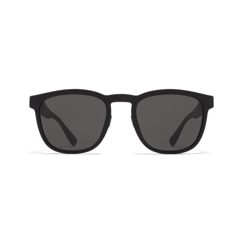 Lovell Matte Black Rectangular Sunglasses