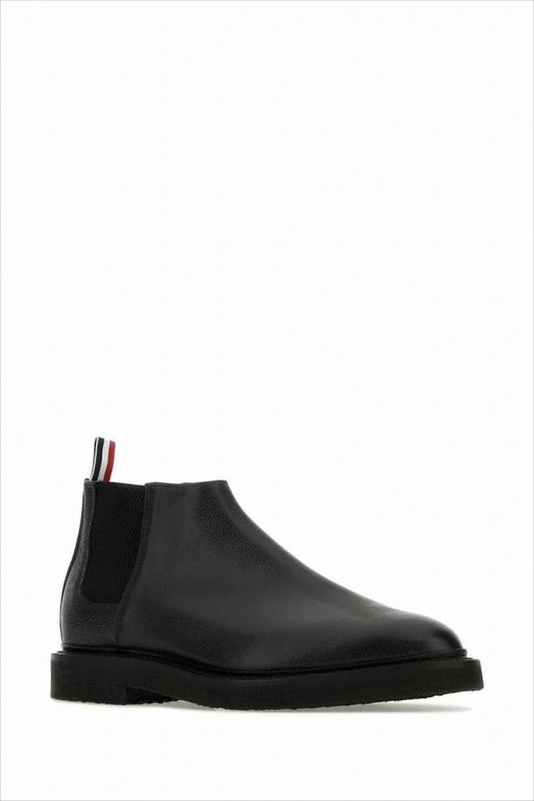 Black Leather Chelsea Boots