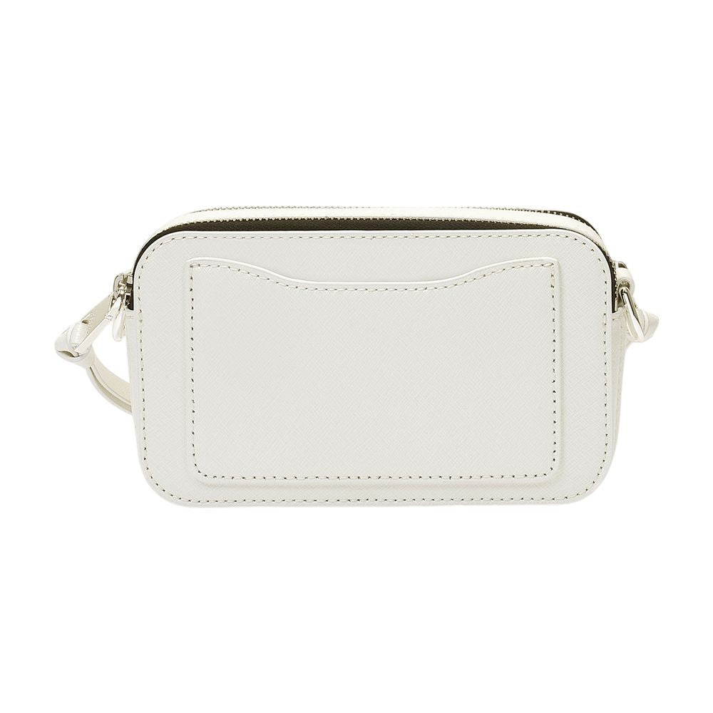 The Snapshot Crossbody - White - Leather