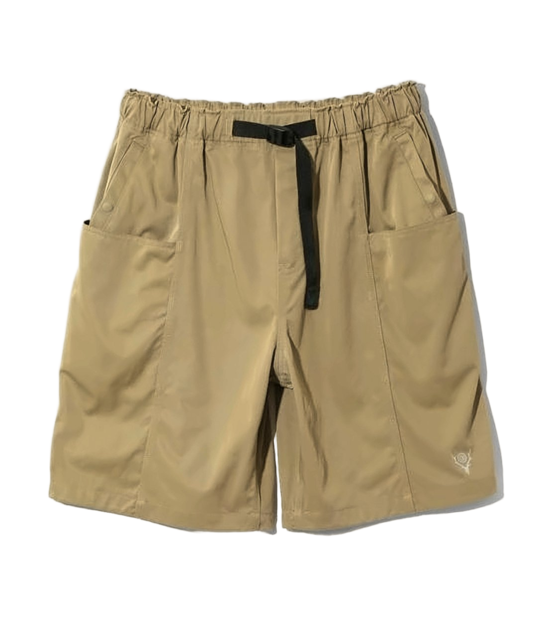 Relaxed Fit Brown Nylon Shorts