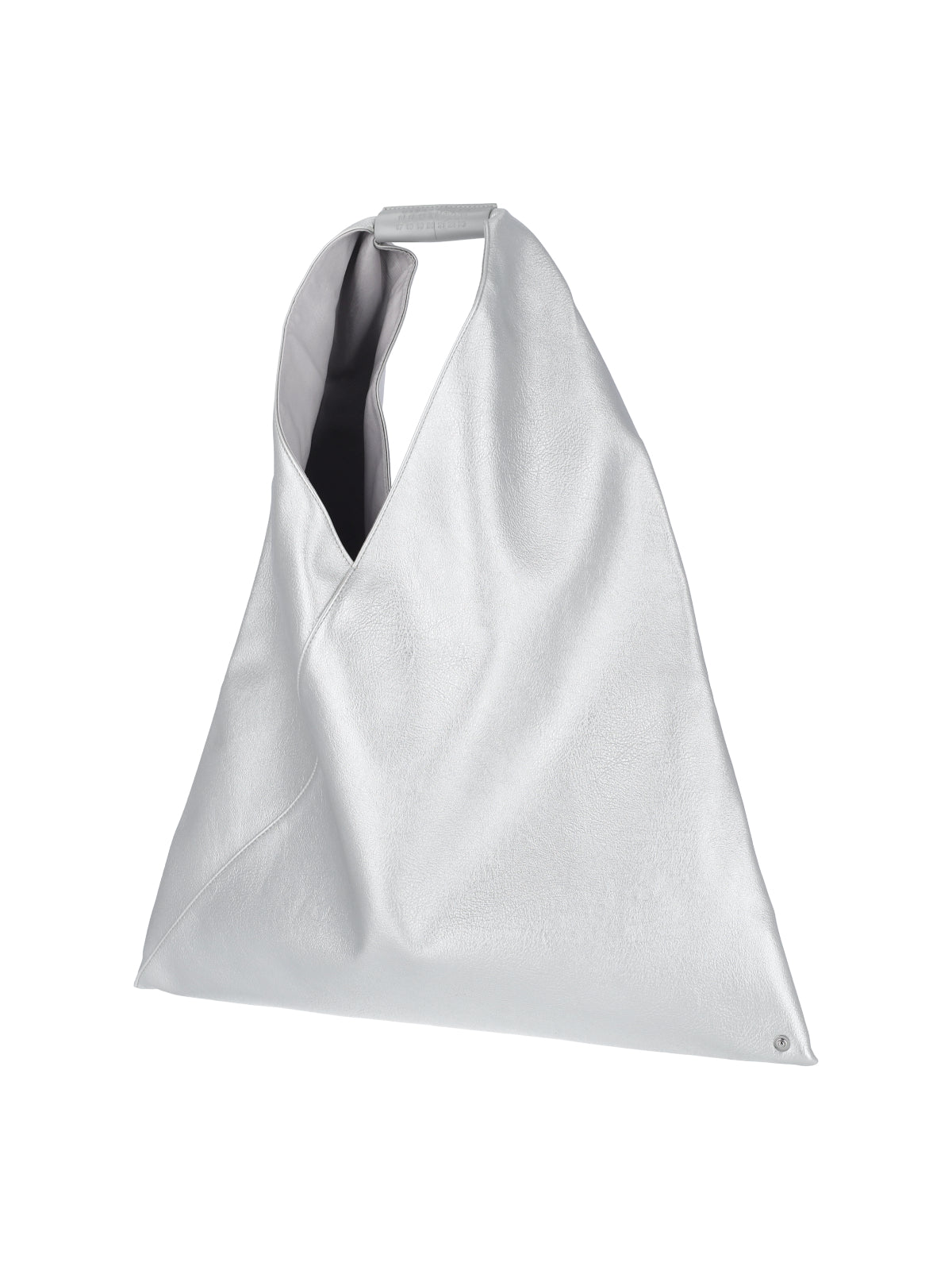 Structured Silver Bag With Minimalistic Design
