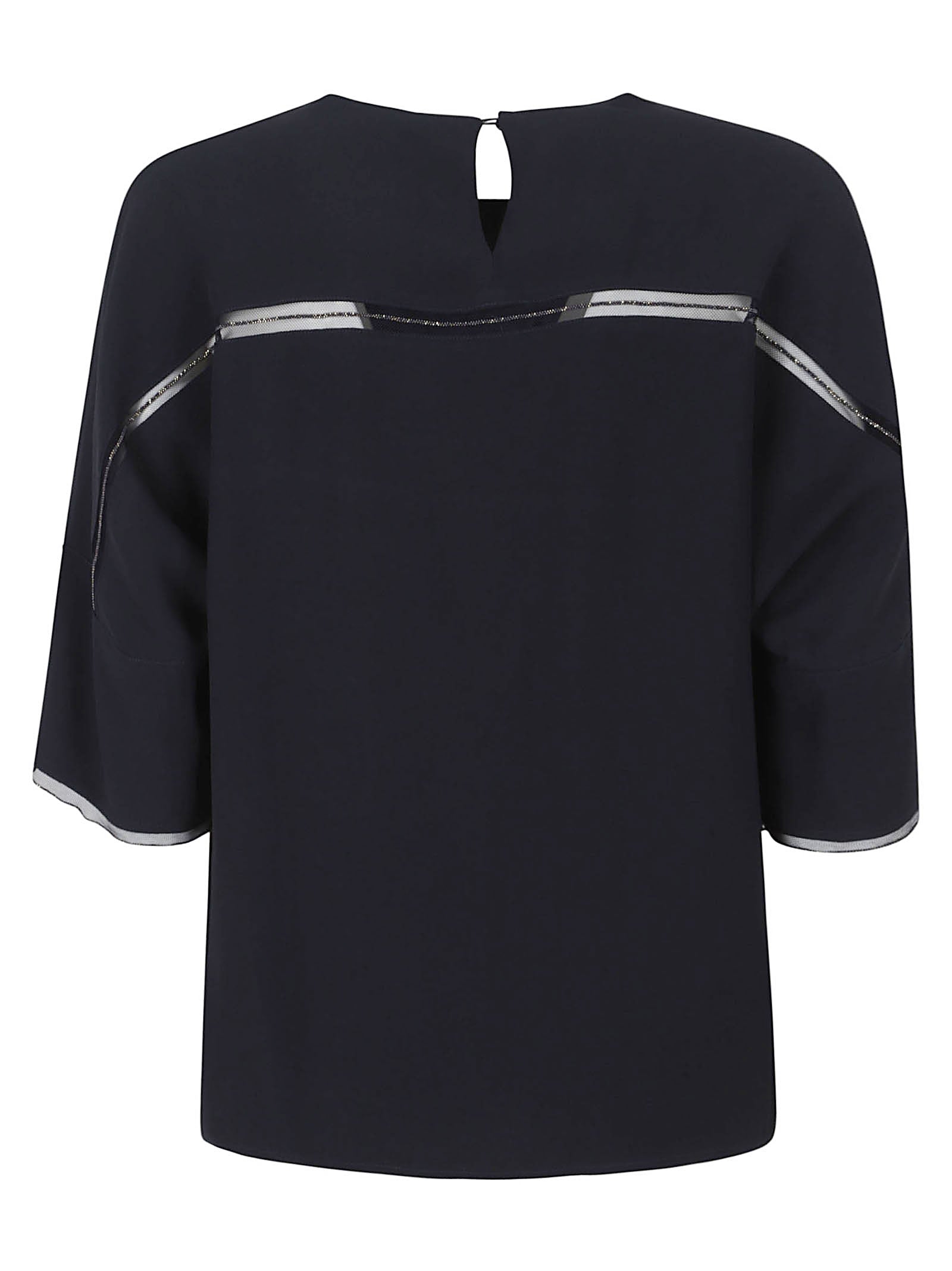 Boxy Blue Short-Sleeve Top