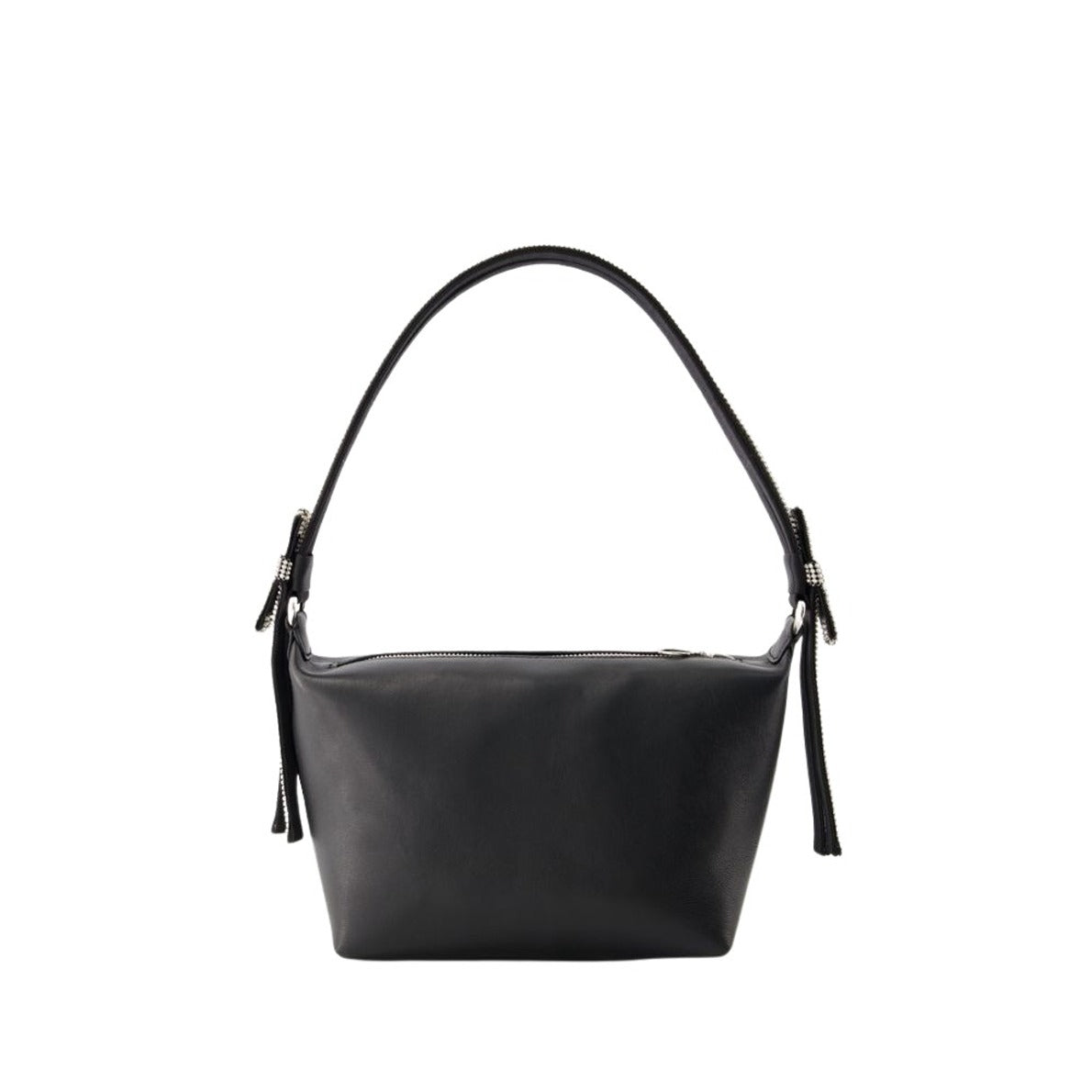 Double Bow Pouch - Leather - Black