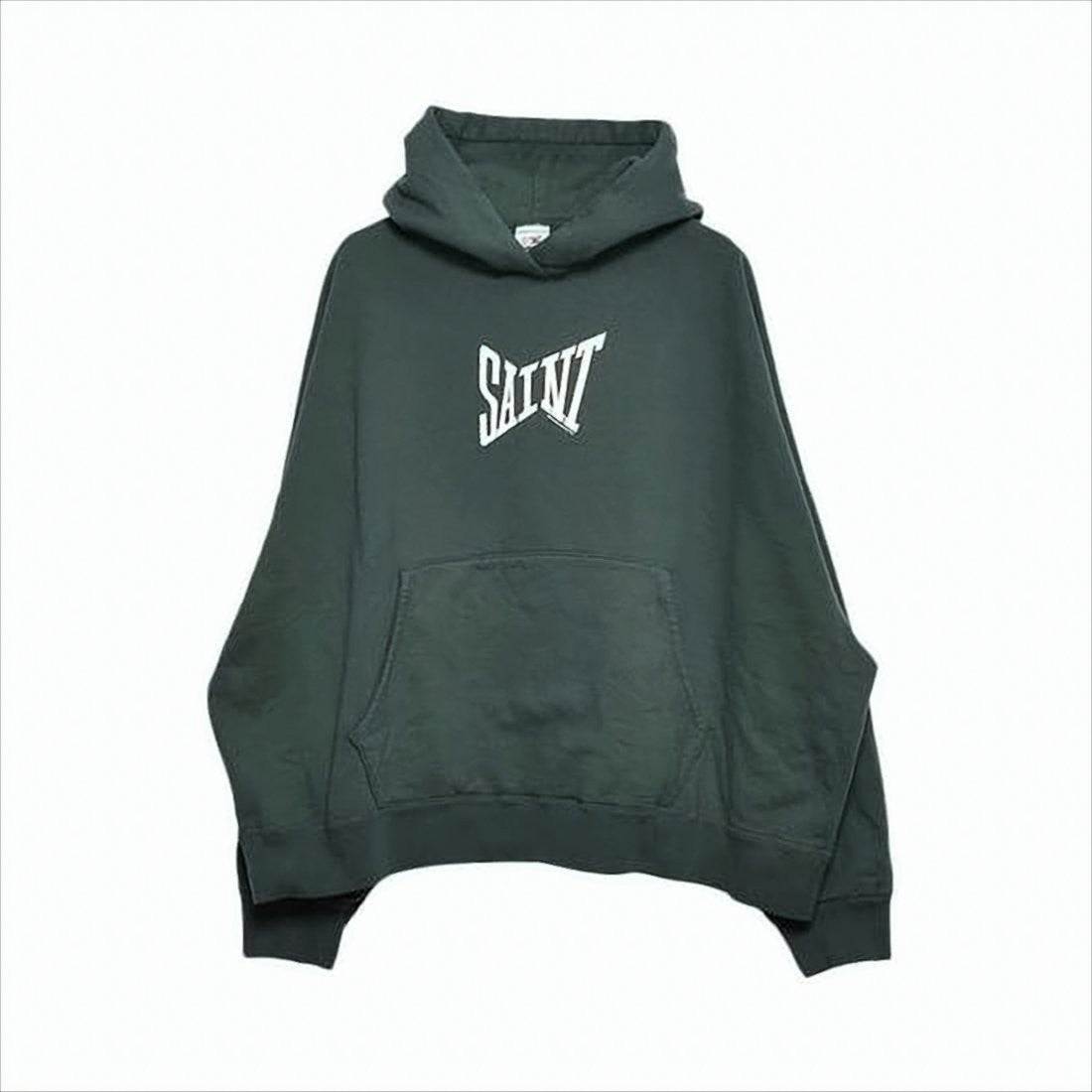Relaxed-Fit Green Cotton Hoodie With Bold Logo