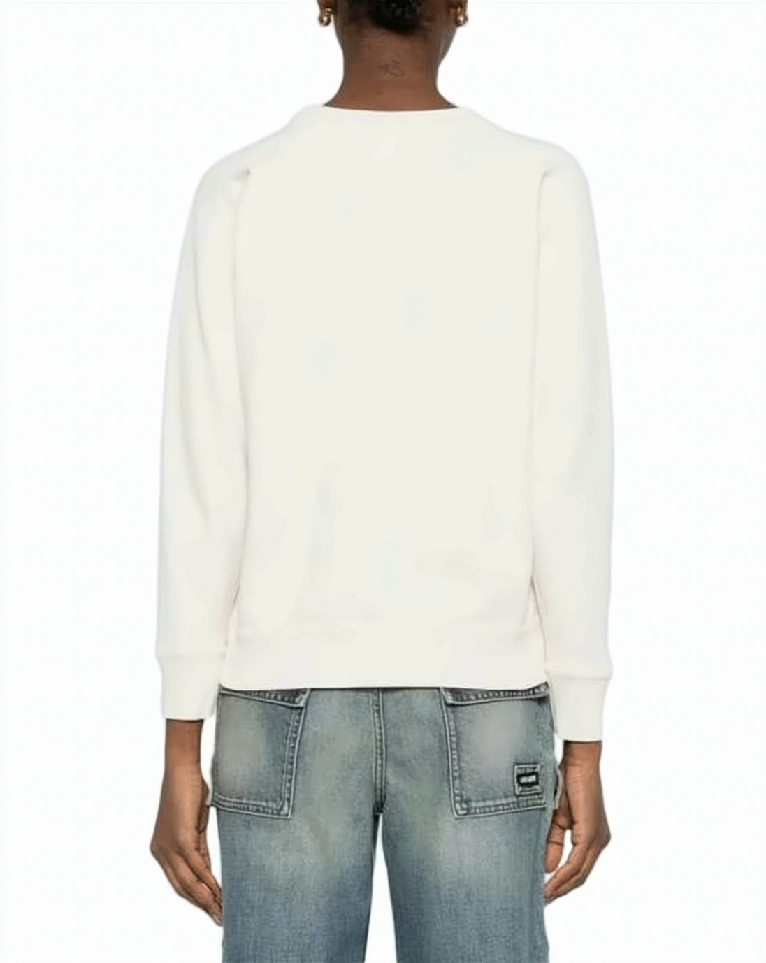 Relaxed Fit Long-Sleeve Sweatshirt with Graphic Logo