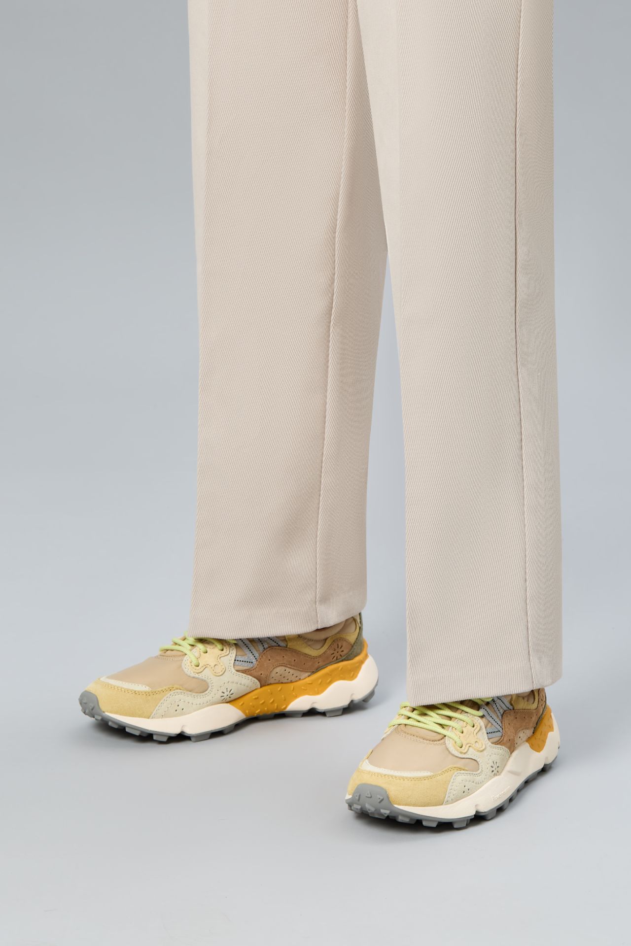 Layered Panel Sneakers with Chunky Sole
