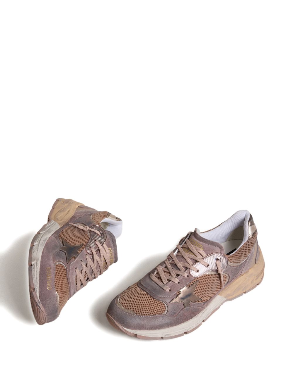 Silk And Nylon Star Detail Sneakers