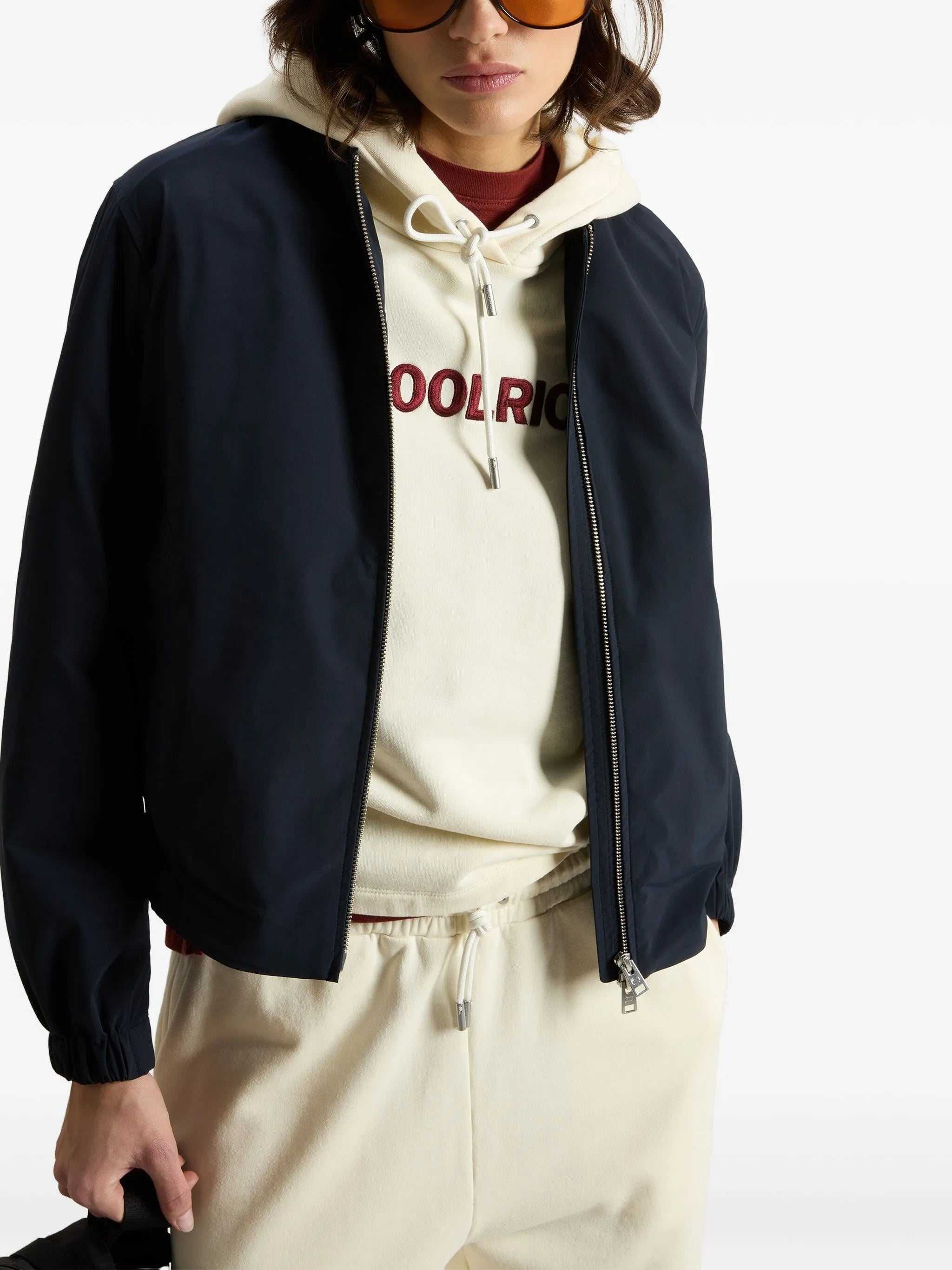 Black Summer Bomber Lightweight Polyester Jacket