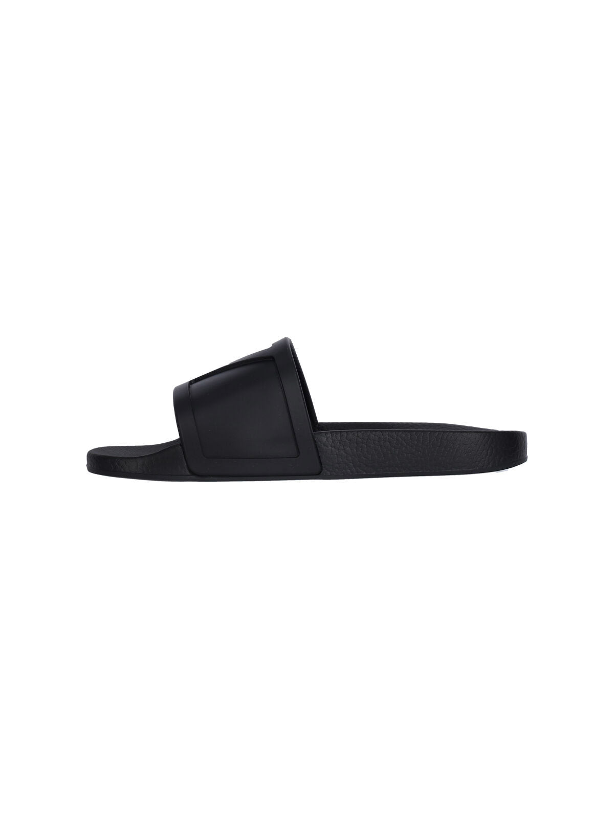 Logo Slide Sandals – Black