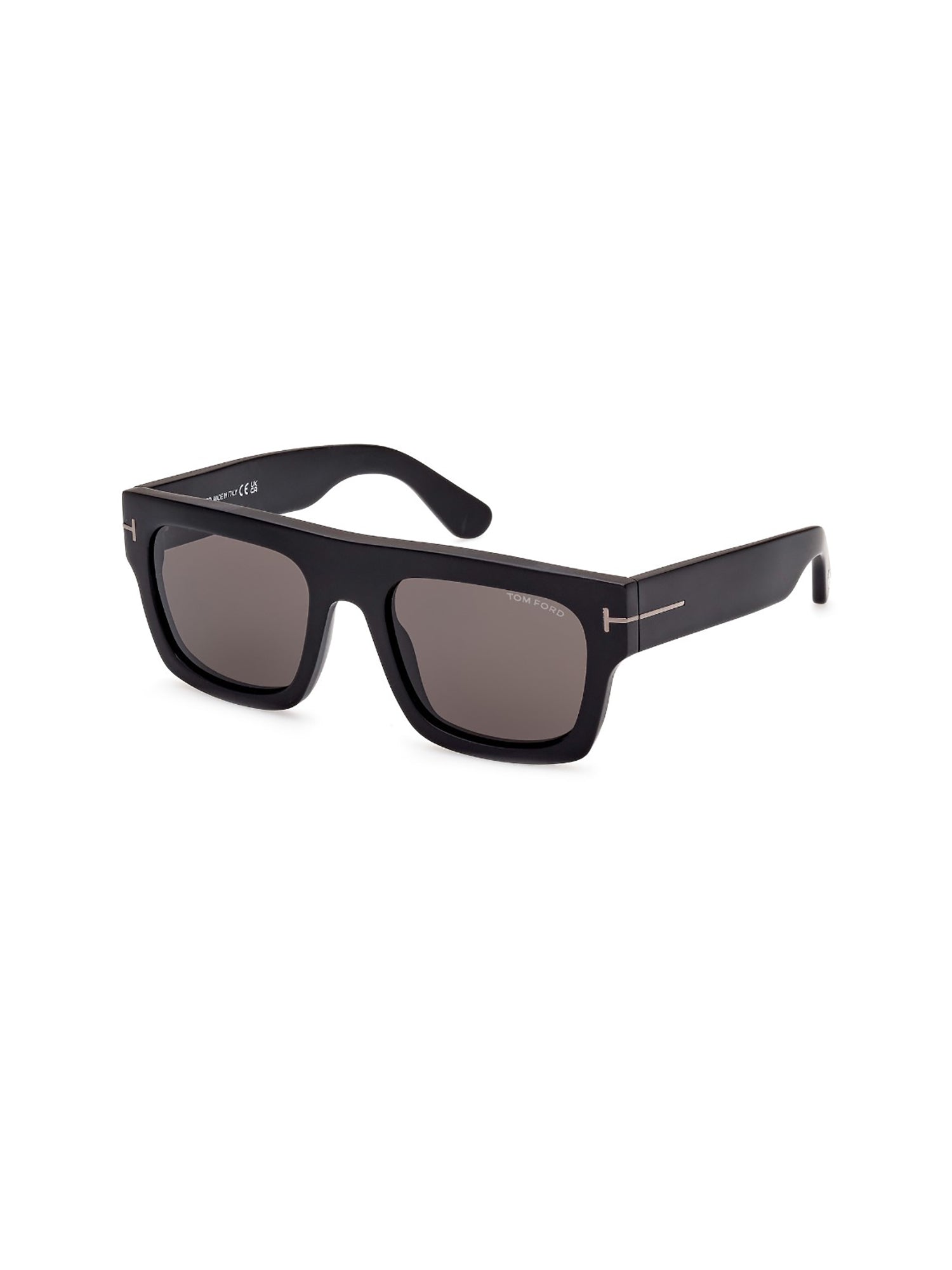 Angular Black Frame Sunglasses with Tinted Lenses