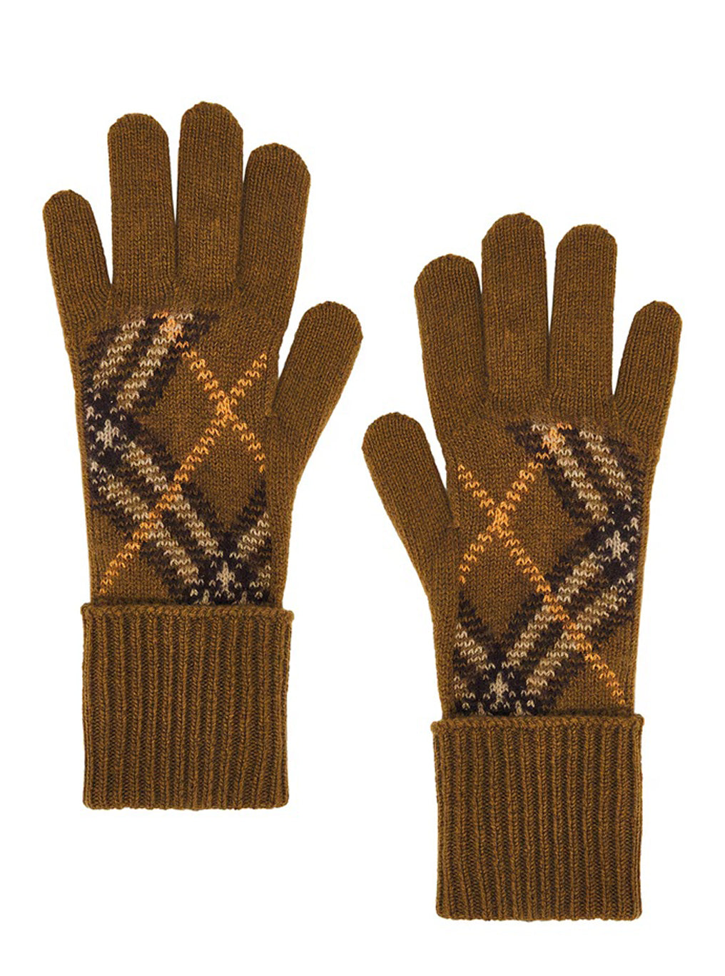 Classic Check Pattern Cashmere Gloves