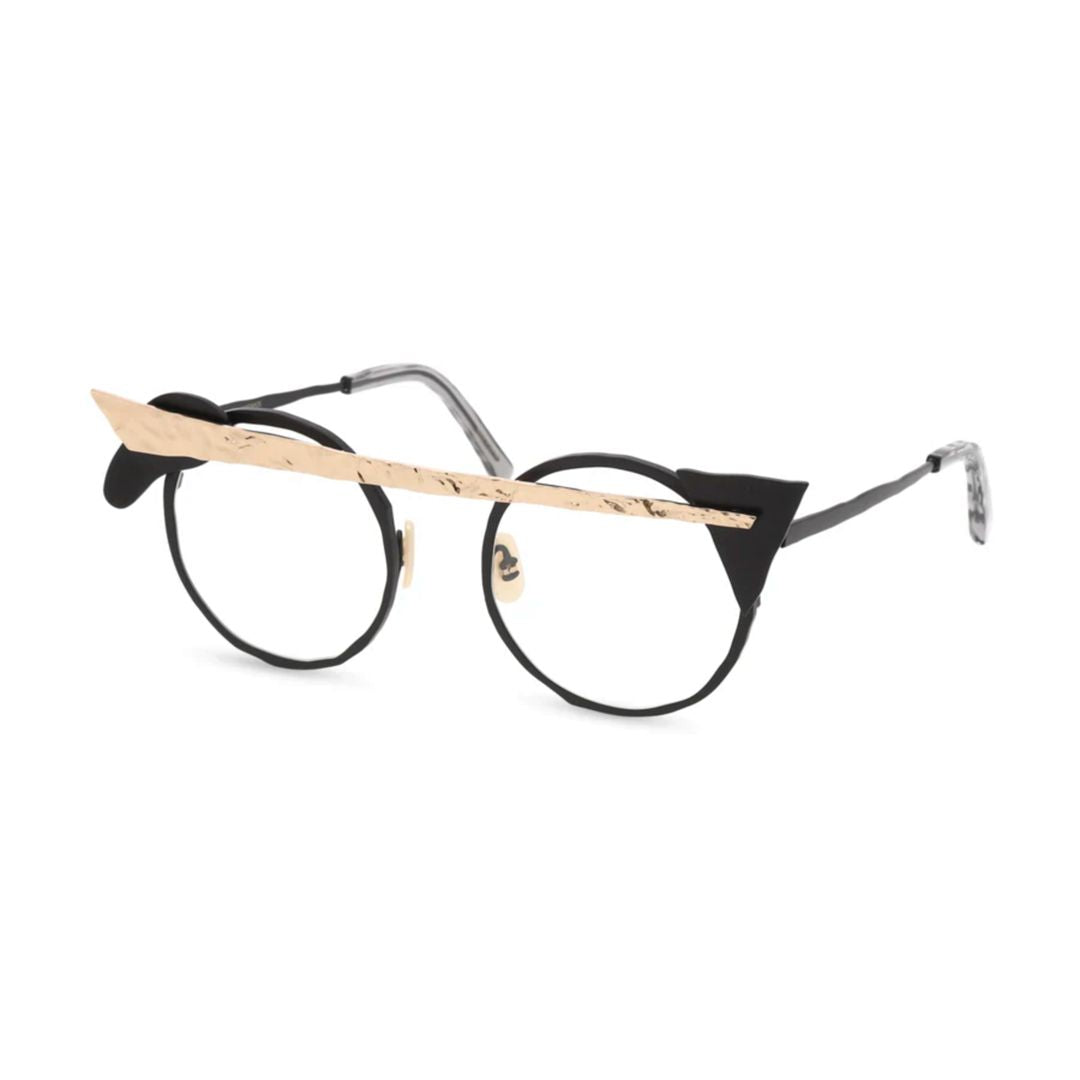 Mm-0094 Geometric Round Black Eyeglasses