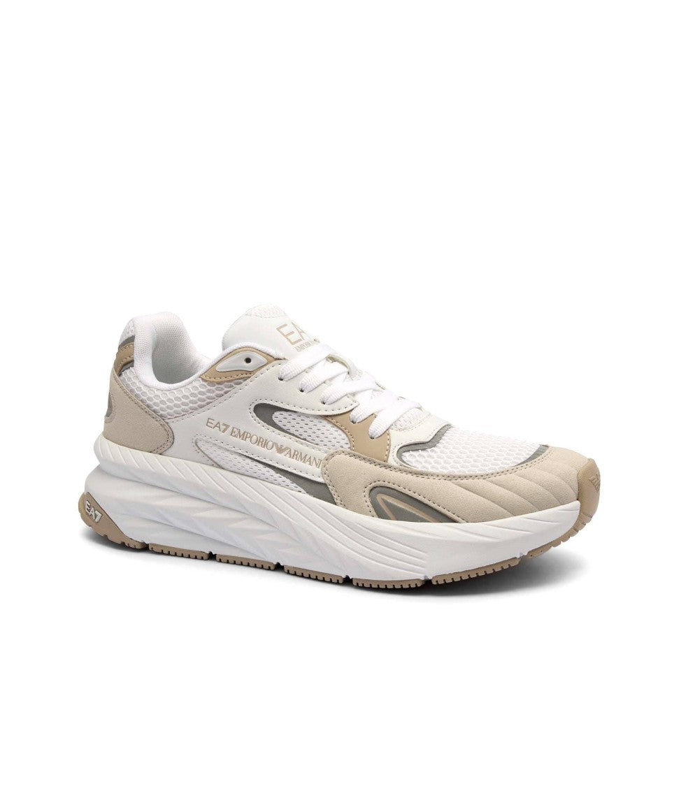 Layered Sneakers with Fabric