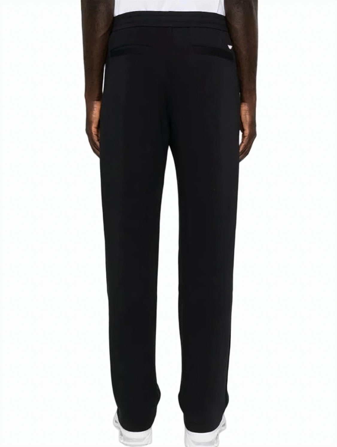 Straight Technical Stretch Elastic Waist Trousers