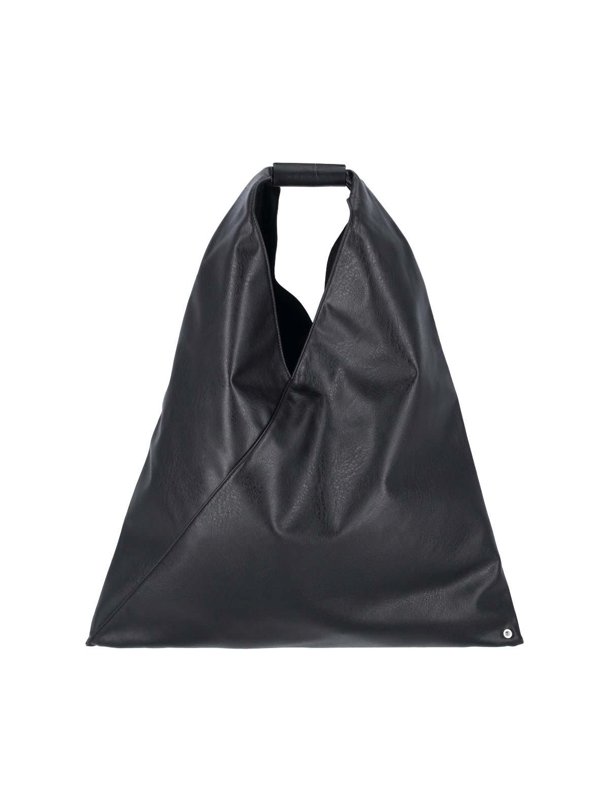 Structured Black Bag with Smooth Surface