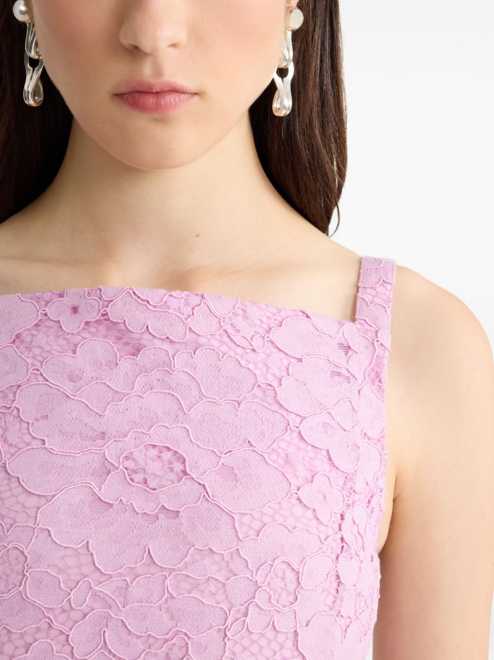 Floral Square Neck Sleeveless Dress