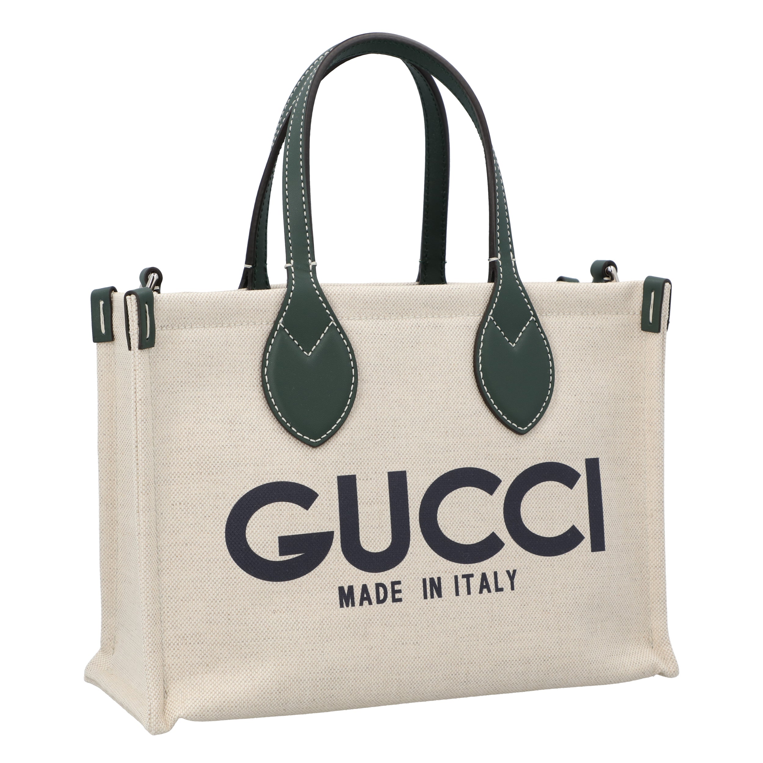 Small Tote Bag With Print Green