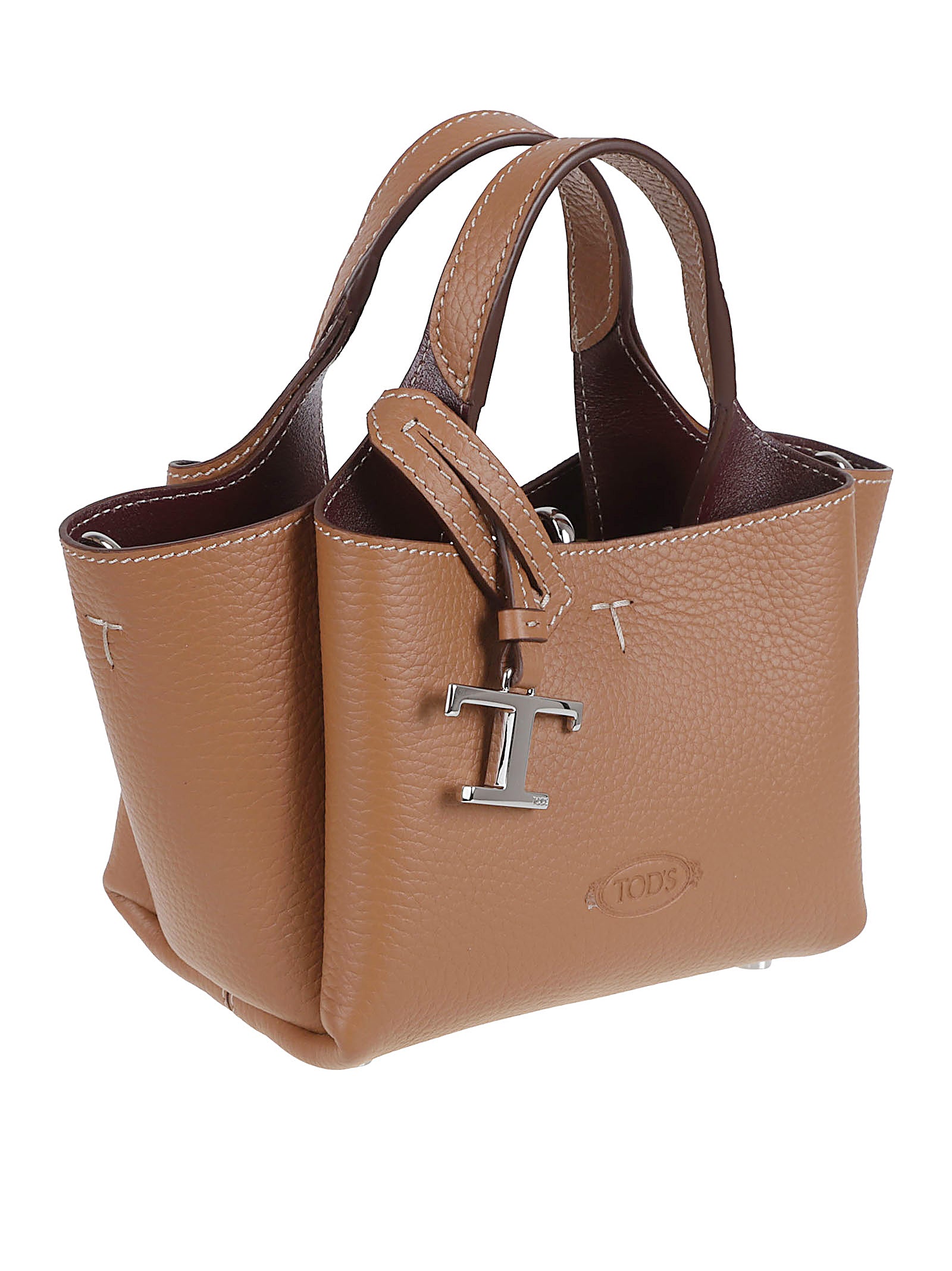 Structured Brown Calfskin Bag