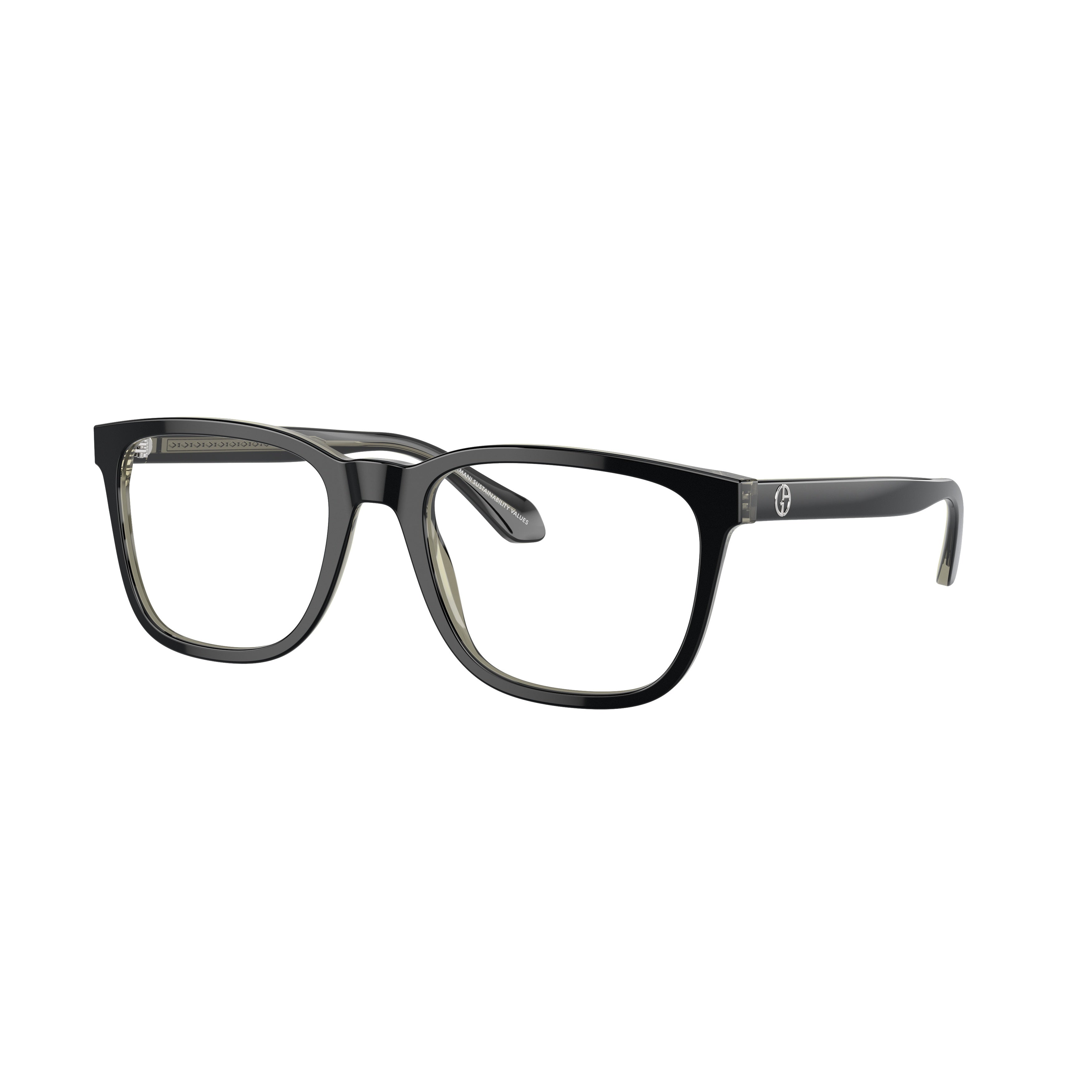 0ar7255 Rectangular Acetate Eyeglasses with Translucent Arms