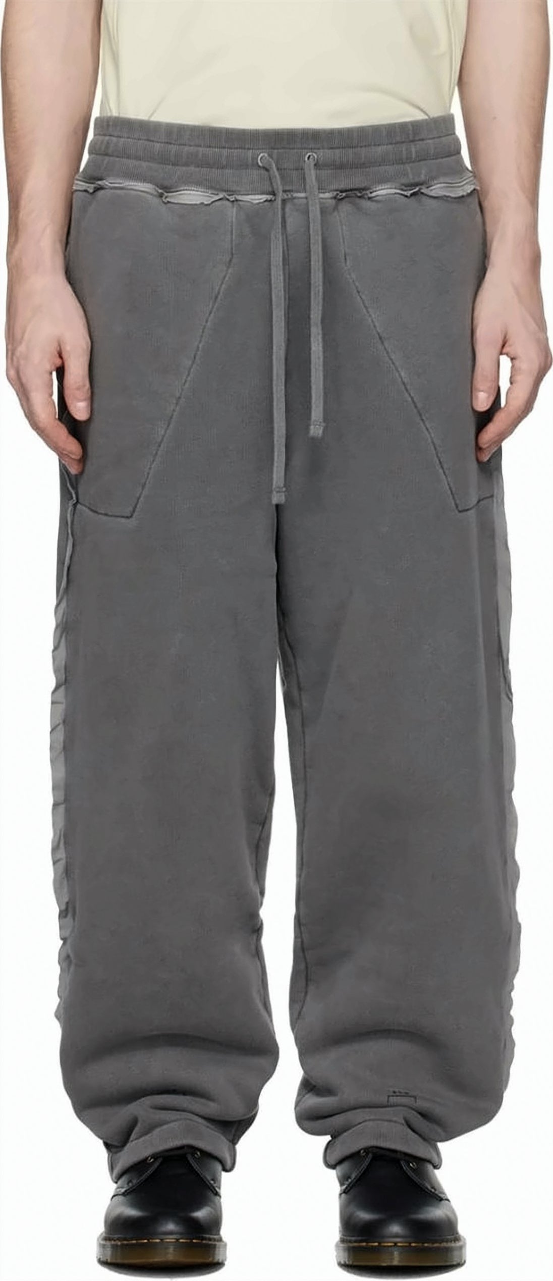 Loose-Fit Grey Casual Jogging Pants