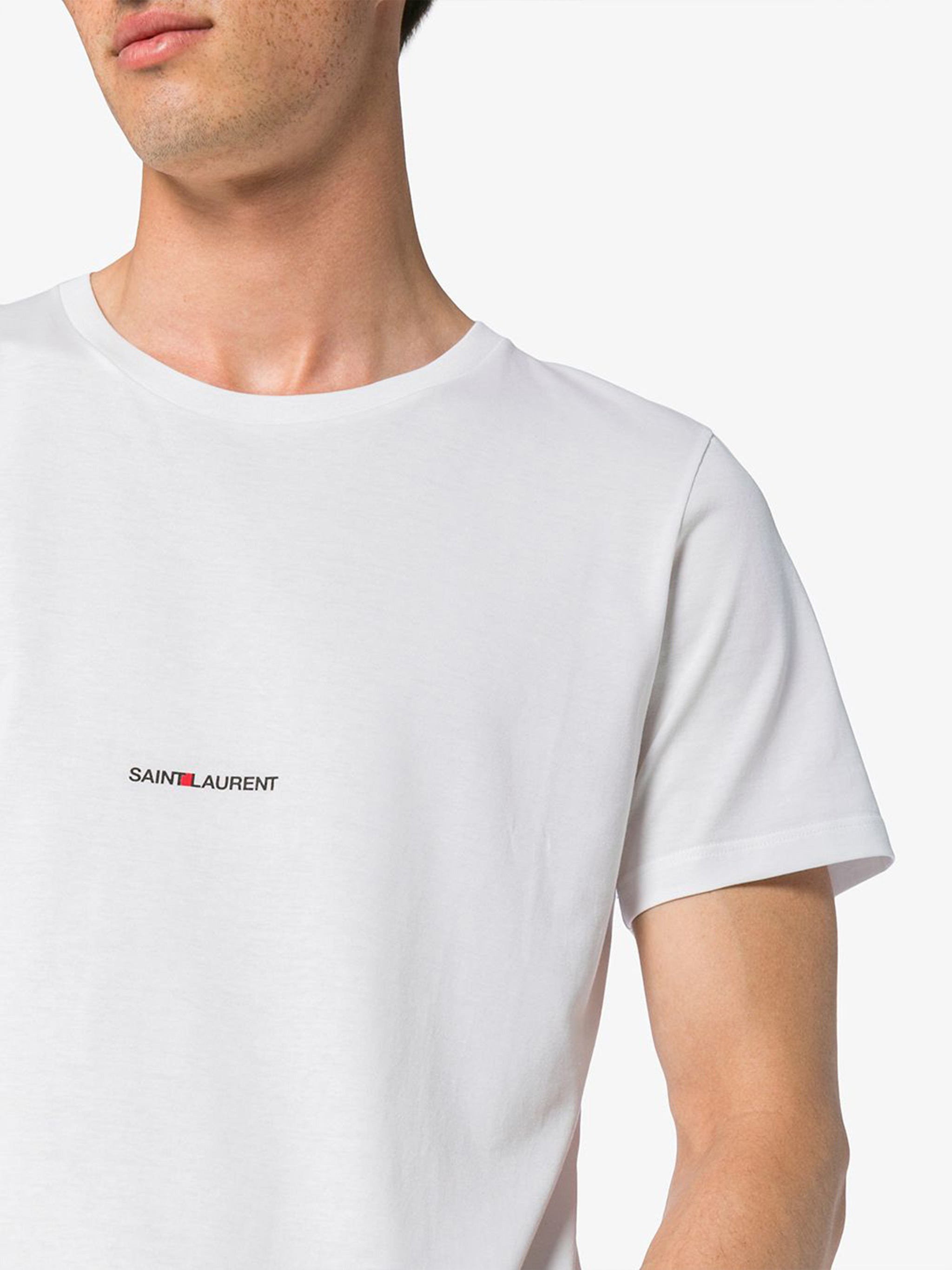 White Organic Cotton Raw Hem T-Shirt