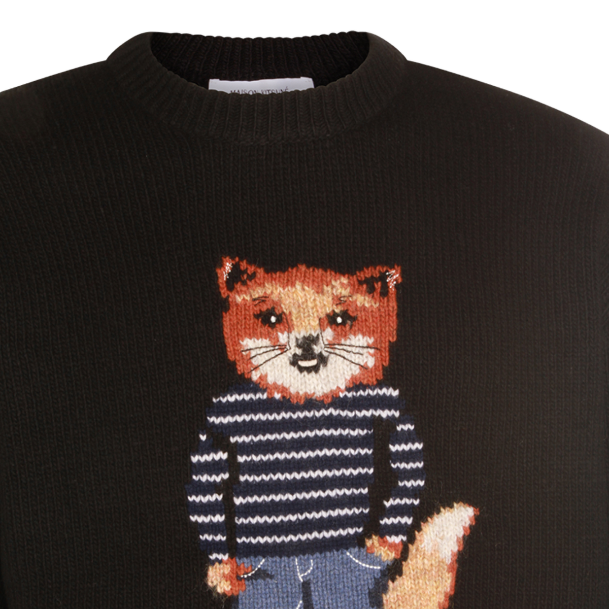 Playful Knitted Fox Design Sweater