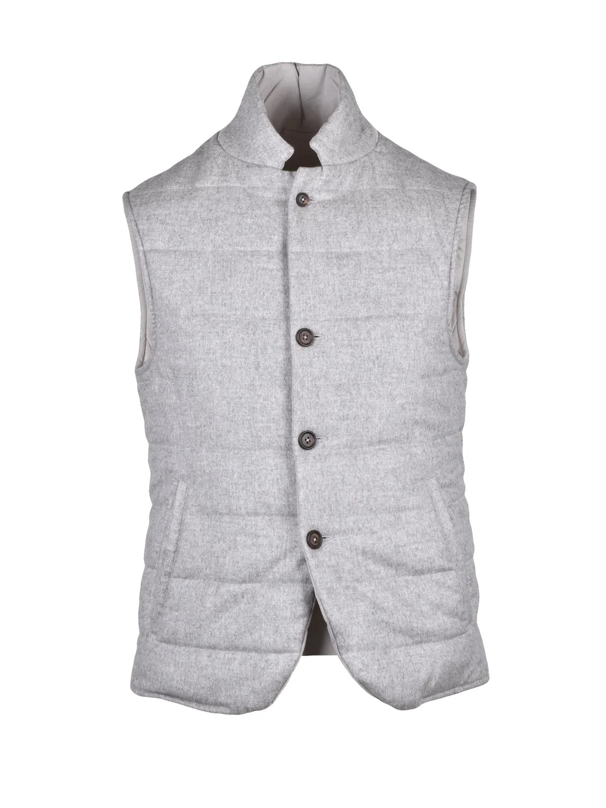 Grey Silk Cashmere Flannel Vest